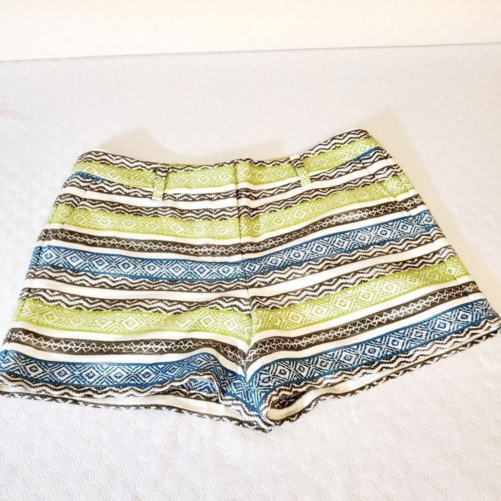 Loft Multicolor Pattern Shorts Size 8 - Picture 2 of 12